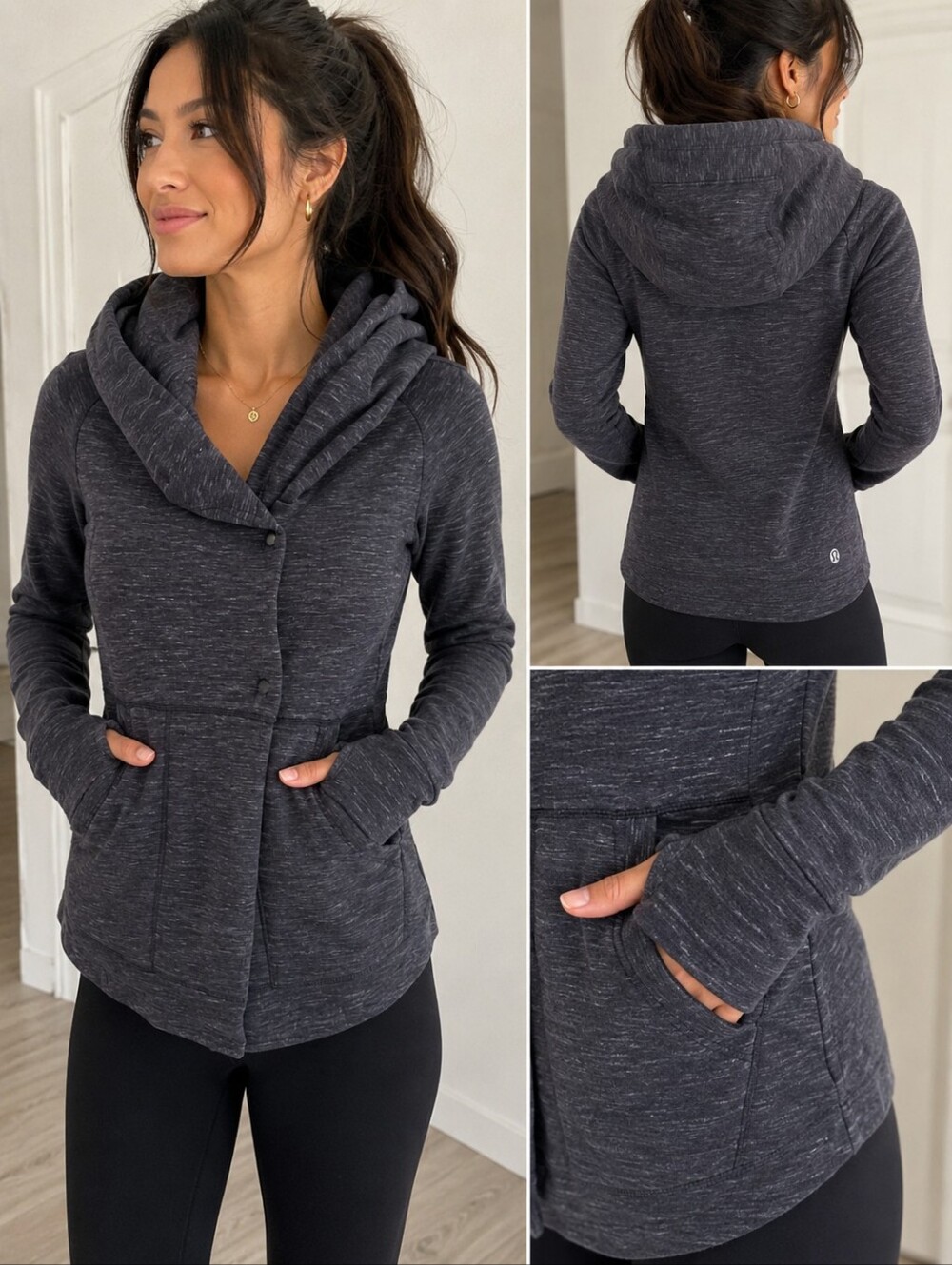 Lululemon That’s A Wrap Jacket Hoodie Heathered Gray Size 6